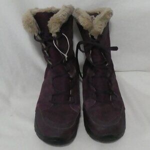 COLUMBIA - Waterproof | size 10 | Elegant Purple Faux-Fur Trim Boots
